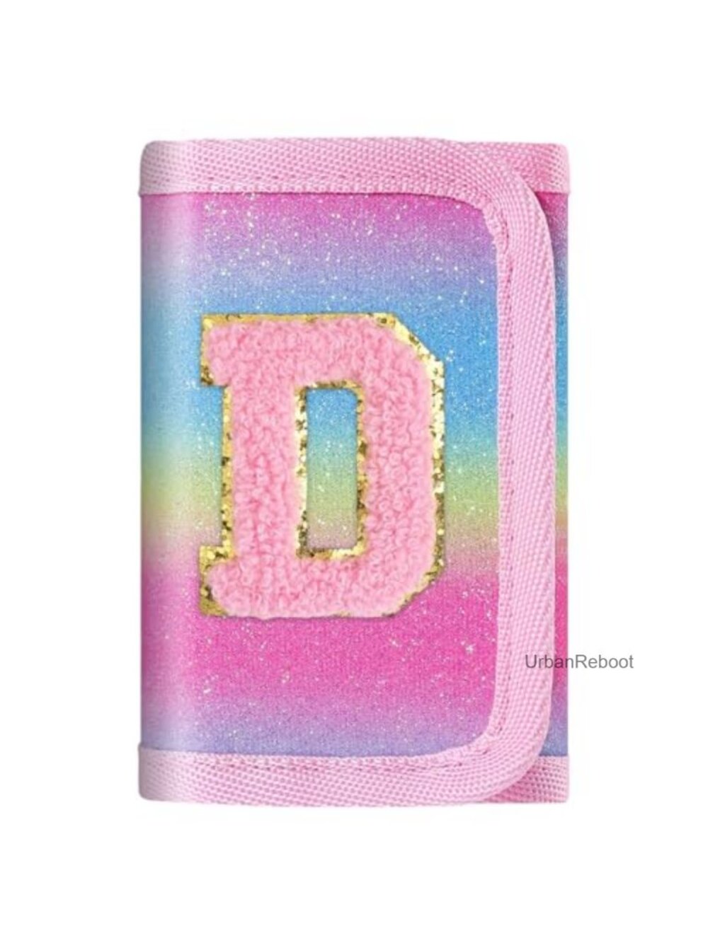 Girls Glitter Wallet Magic Sticker Sequin Coin Purse Initial Card Holder